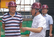 北京城建亚泰集团领导到清华大学CBD校区施工现场调研工作